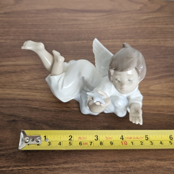 Vintage Lladro #5725 Making a Wish Angel With Star Figurine Glossy 1989 Spain - Picture 8 of 9